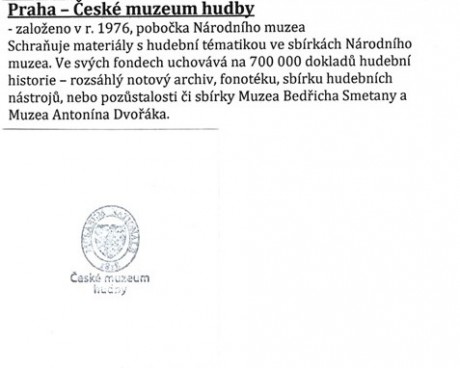Praha - České muzeum hudby